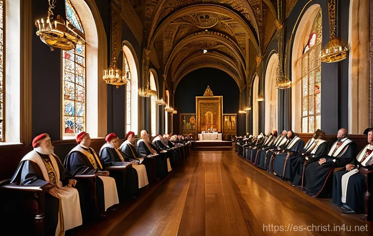 종교회의와 교리 발전 - Image Prompt 1: The First Council of Nicaea in Session**