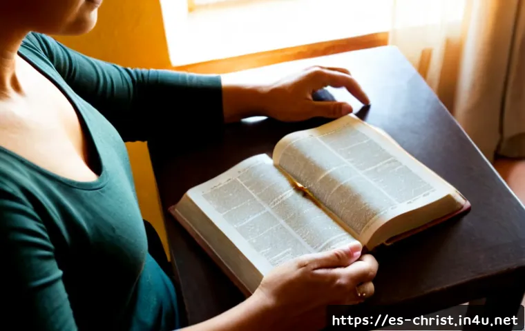 Home 30 기독교의 영성 훈련 - Photorealistic early morning Christian spiritual practice in a warm Spanish-style home, a middle-age...